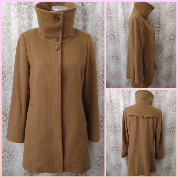 Cole Haan tan peacoat size 10 - Picture 1 of 8